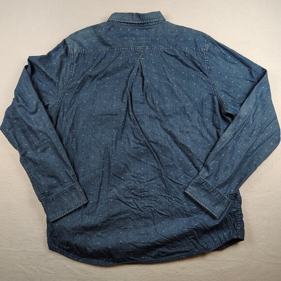 Denim & Flower Ricky Singh Button Down Cotton Shirt Mens XL Slim Fit - Picture 2 of 8